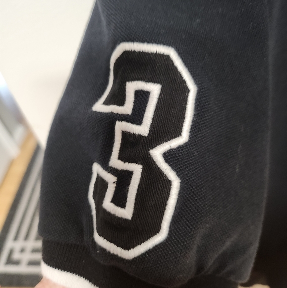 US Polo Association Blk Polo Shirt, w/ Polo player/ horse embellishments, sz XL - Picture 5 of 5